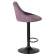 Набор 2 шт Стул барный DOBRIN LOGAN BLACK, пудрово-сиреневый велюр (MJ9-52)