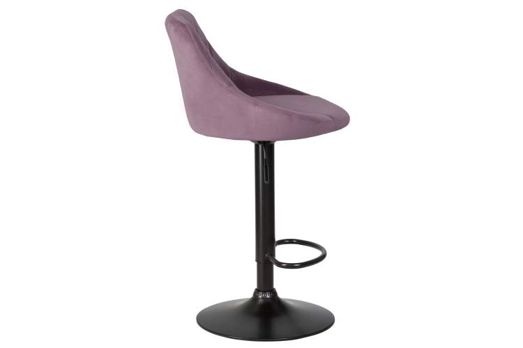 Набор 2 шт Стул барный DOBRIN LOGAN BLACK, пудрово-сиреневый велюр (MJ9-52)-3