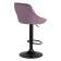 Набор 2 шт Стул барный DOBRIN LOGAN BLACK, пудрово-сиреневый велюр (MJ9-52)