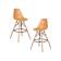 Набор 2 шт Стул барный DOBRIN DSW BAR, ножки светлый бук, цвет персиковый (NX-Y-06)