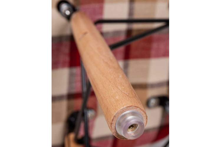 Стул обеденный DOBRIN DAW THOMAS, ножки светлый бук, сиденье 010 яркая клетка, серая ткань-10