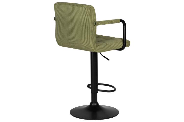 Набор 2 шт Стул барный DOBRIN KRUGER ARM BLACK, зеленый вельвет (LAR-E2041-7)-4