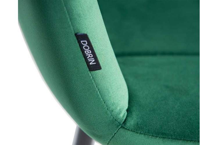 Стул обеденный DOBRIN CHILLY, Темно-зеленый Holland 30, основание черное-8