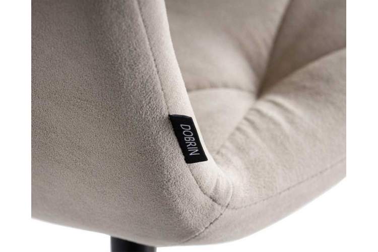 Стул обеденный DOBRIN CHILLY ROMBO, Капучино Simple 05, основание черное-8