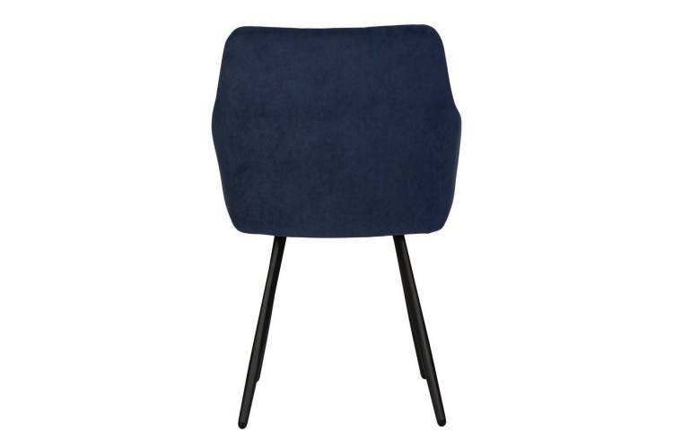 Стул обеденный DOBRIN ROBY, ЭМАЛЬ ЧЕРНЫЙ МУАР велюр Catania Dark Blue-4