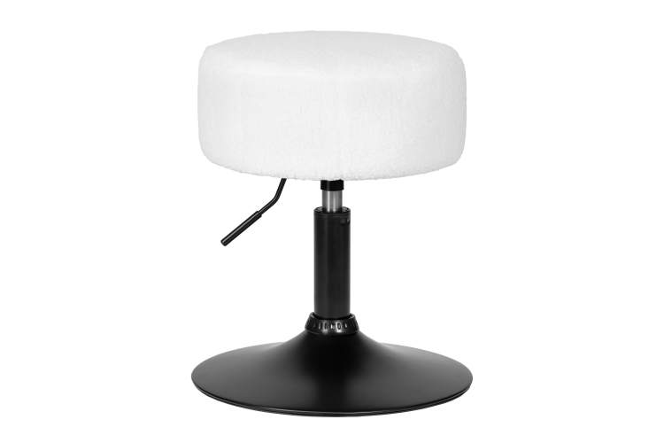 Пуф DOBRIN DANNY BLACK, белый букле (13)