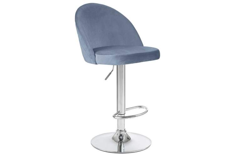 Стул барный DOBRIN MILANA, пудрово-голубой велюр (MJ9-74)-1