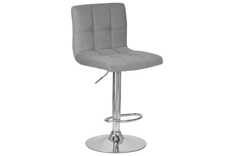 Набор 2 шт Стул барный DOBRIN CANDY, серый велюр (MJ9-75)-1