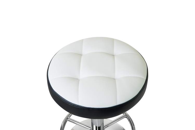 Набор 2 шт Табурет барный DOBRIN BRUNO, бело-чёрный-2