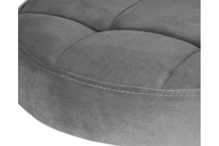 Табурет барный DOBRIN BRUNO GOLD, серый велюр (MJ9-75)-1