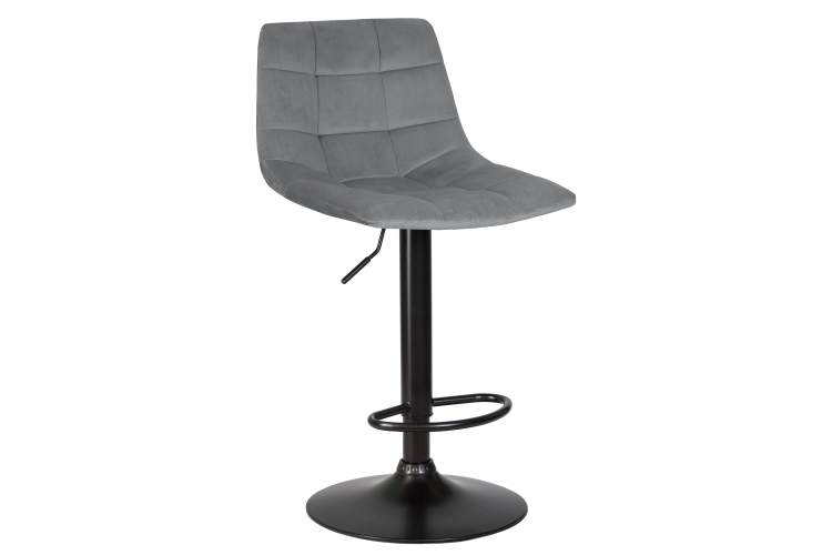 Набор 2 шт Стул барный DOBRIN TAILOR BLACK, серый велюр (MJ9-75)-1