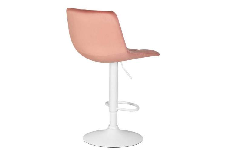 Стул барный DOBRIN TAILOR WHITE, пудрово-розовый велюр (MJ9-32)-3