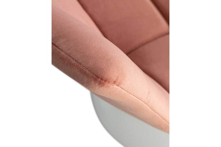 Стул барный DOBRIN TAILOR WHITE, пудрово-розовый велюр (MJ9-32)-6