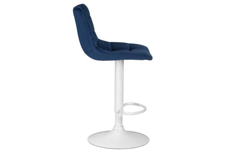 Стул барный DOBRIN TAILOR WHITE, синий велюр (MJ9-117)-2