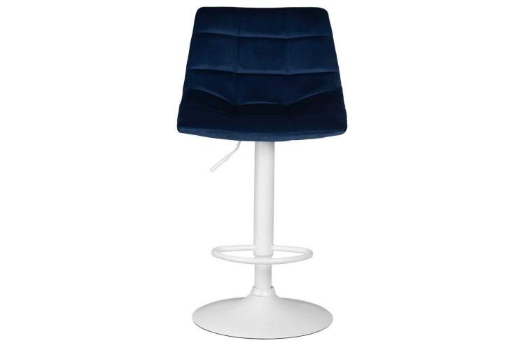 Стул барный DOBRIN TAILOR WHITE, синий велюр (MJ9-117)-5