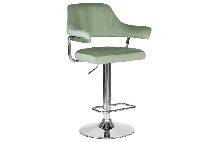Стул барный DOBRIN CHARLY, пудрово-мятный велюр (MJ9-87)