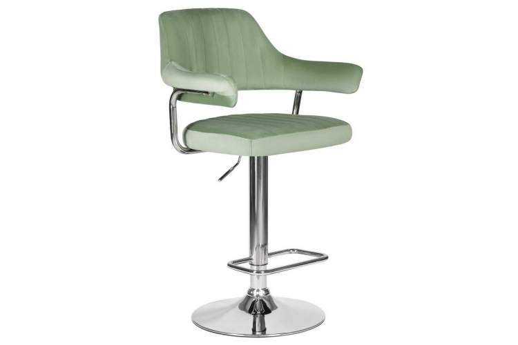 Стул барный DOBRIN CHARLY, пудрово-мятный велюр (MJ9-87)-1