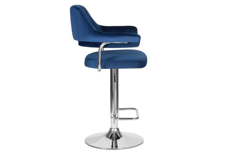 Набор 2 шт Стул барный DOBRIN CHARLY, синий велюр (MJ9-117)-3