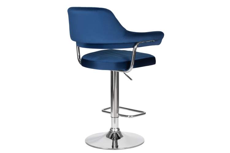 Набор 2 шт Стул барный DOBRIN CHARLY, синий велюр (MJ9-117)-4