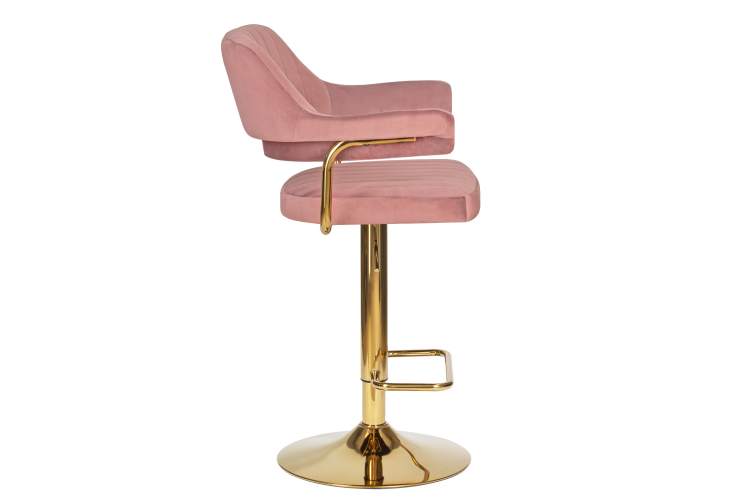 Набор 2 шт Стул барный DOBRIN CHARLY GOLD, розовый велюр (MJ9-32)-3