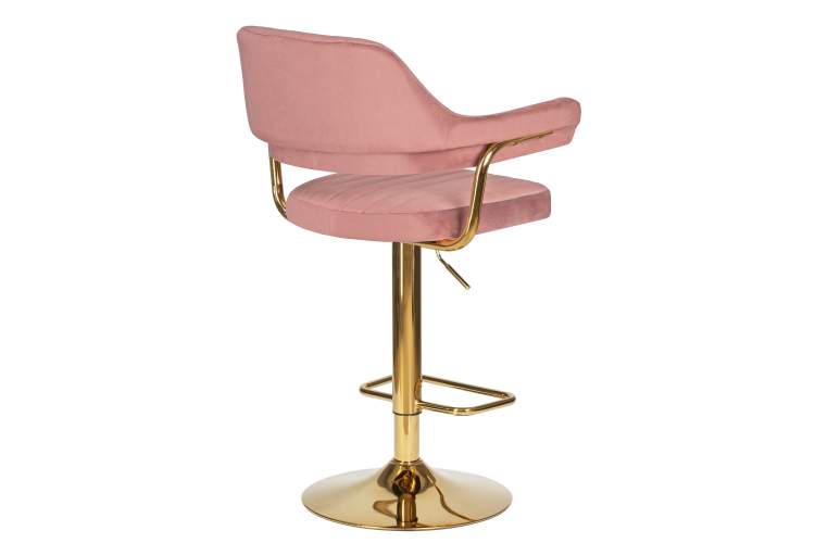 Набор 2 шт Стул барный DOBRIN CHARLY GOLD, розовый велюр (MJ9-32)-4