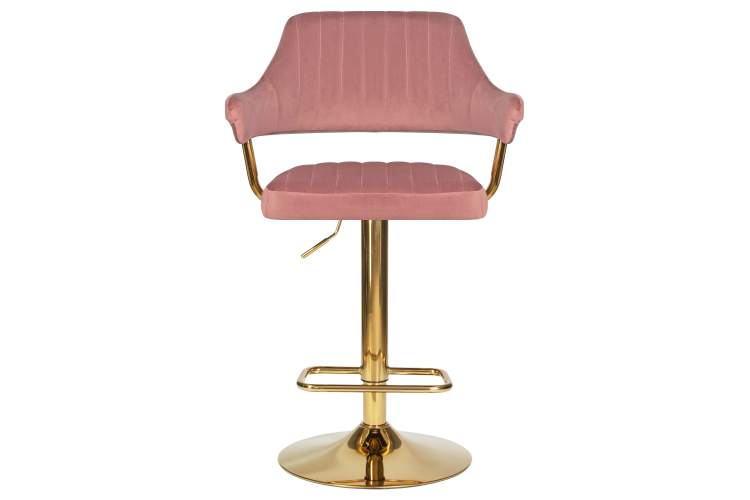 Набор 2 шт Стул барный DOBRIN CHARLY GOLD, розовый велюр (MJ9-32)-6