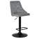 Набор 2 шт Стул барный DOBRIN JOSEPH BLACK, серый велюр (MJ9-75)