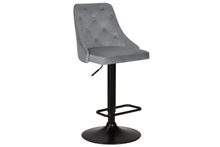 Набор 2 шт Стул барный DOBRIN JOSEPH BLACK, серый велюр (MJ9-75)