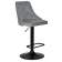 Набор 2 шт Стул барный DOBRIN JOSEPH BLACK, серый велюр (MJ9-75)