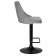 Набор 2 шт Стул барный DOBRIN JOSEPH BLACK, серый велюр (MJ9-75)