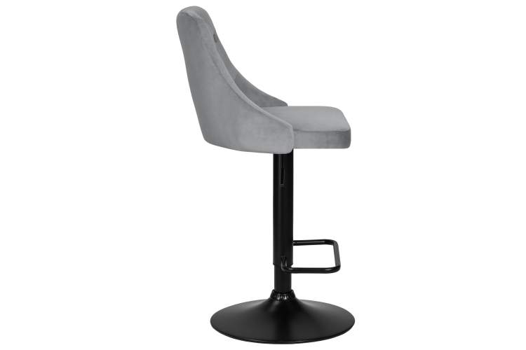 Набор 2 шт Стул барный DOBRIN JOSEPH BLACK, серый велюр (MJ9-75)-2