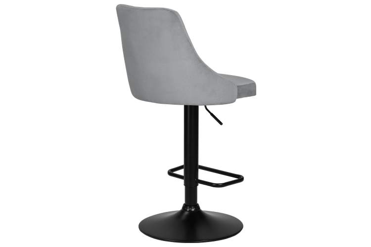Набор 2 шт Стул барный DOBRIN JOSEPH BLACK, серый велюр (MJ9-75)-3