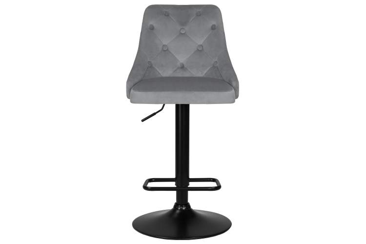 Набор 2 шт Стул барный DOBRIN JOSEPH BLACK, серый велюр (MJ9-75)-5