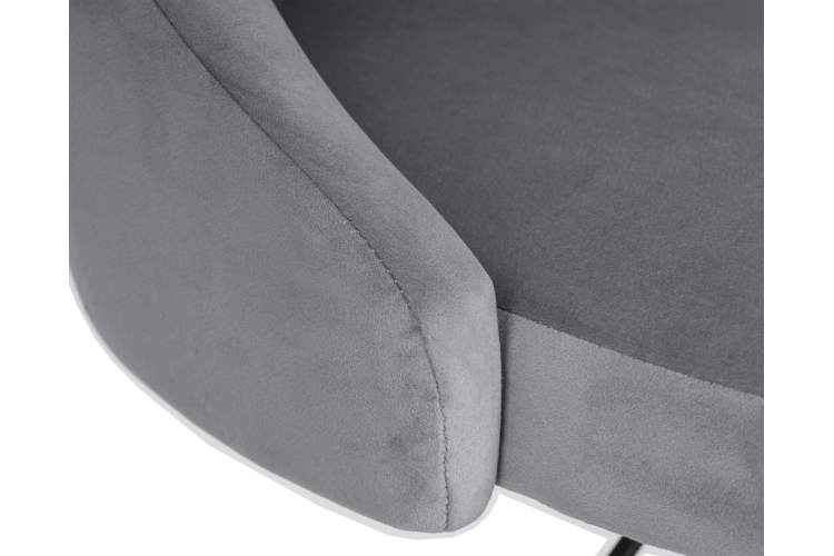 Набор 2 шт Стул барный DOBRIN JOSEPH BLACK, серый велюр (MJ9-75)-6