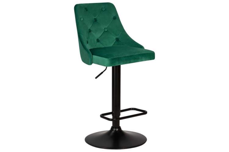 Стул барный DOBRIN JOSEPH BLACK, зеленый велюр (MJ9-88)