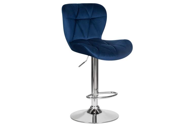 Набор 2 шт Стул барный DOBRIN BARNY, синий велюр (MJ9-117)-1