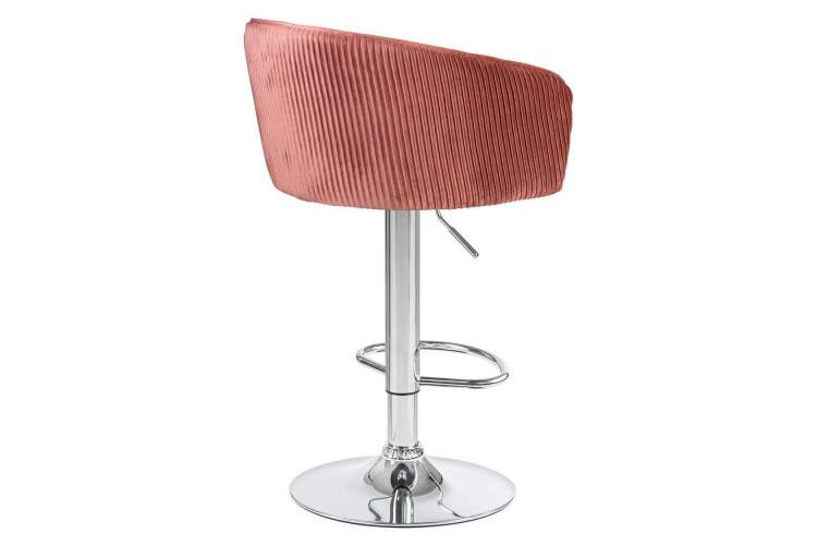 Стул барный DOBRIN DARCY, бронзово-розовый велюр (1922-17)-3
