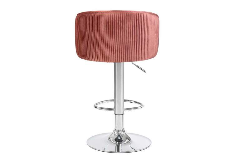Стул барный DOBRIN DARCY, бронзово-розовый велюр (1922-17)-4