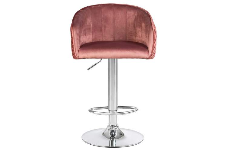 Стул барный DOBRIN DARCY, бронзово-розовый велюр (1922-17)-5