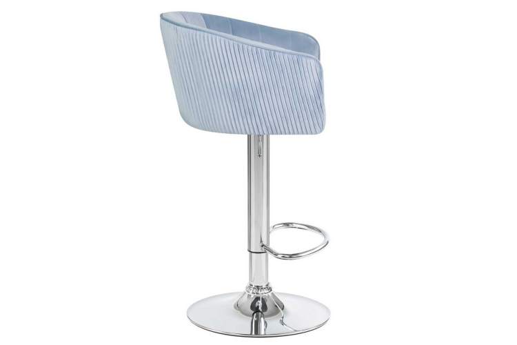 Стул барный DOBRIN DARCY, серо-голубой велюр (1922-6)-2
