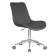 Набор 2 шт Кресло офисное DOBRIN DORA, серый велюр (1922-19), хромированная сталь