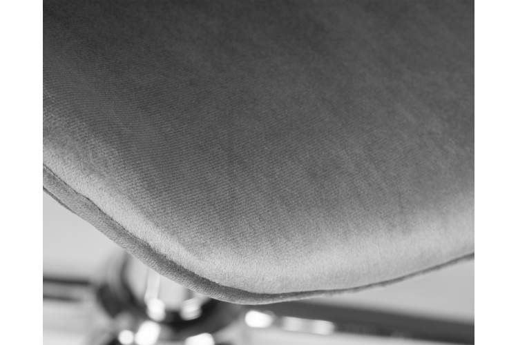 Набор 2 шт Кресло офисное DOBRIN DORA, серый велюр (1922-19), хромированная сталь-8