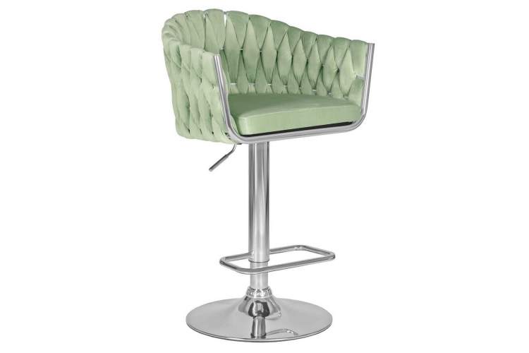 Стул барный DOBRIN MARCEL, пудрово-мятный велюр (MJ9-87)