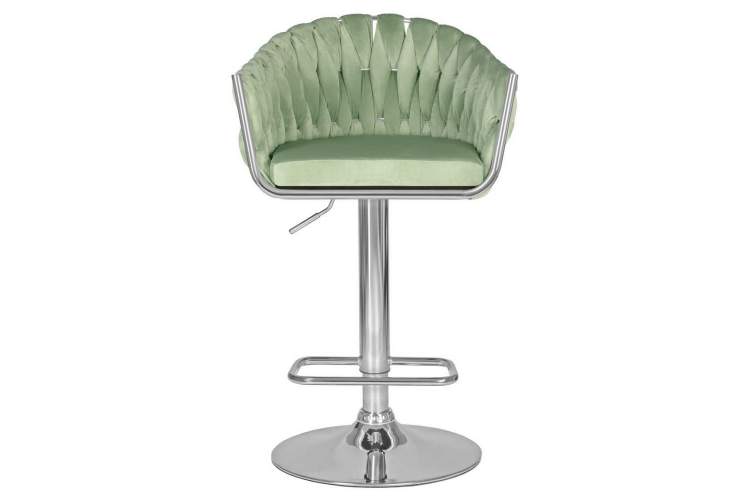 Стул барный DOBRIN MARCEL, пудрово-мятный велюр (MJ9-87)-5