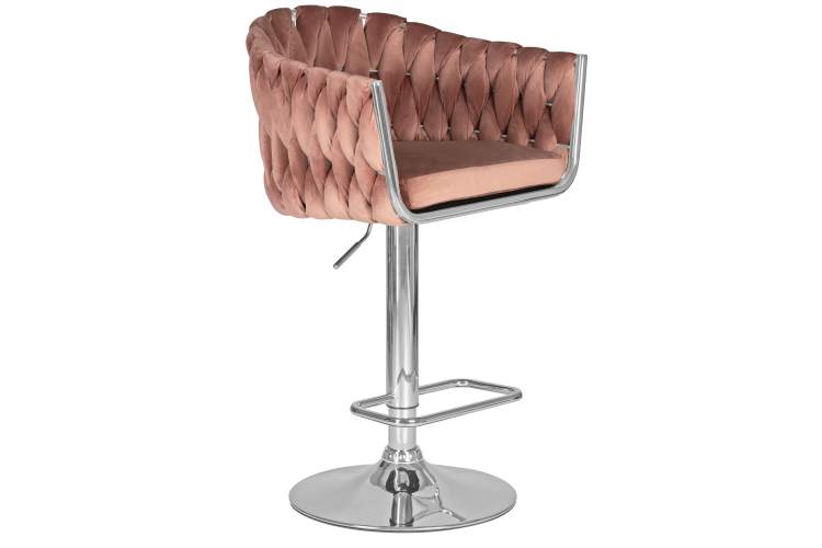 Набор 2 шт Стул барный DOBRIN MARCEL, пудрово-розовый велюр (MJ9-32)-2