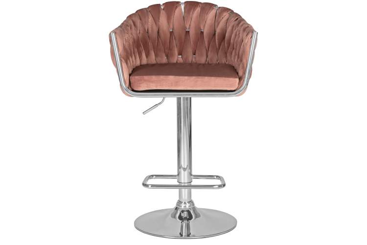 Набор 2 шт Стул барный DOBRIN MARCEL, пудрово-розовый велюр (MJ9-32)-6