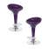 Набор 2 шт Стул барный DOBRIN BOMBA, фиолетовый металлик