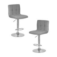 Набор 2 шт Стул барный DOBRIN CANDY, серый велюр (MJ9-75)
