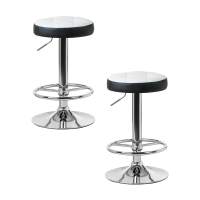 Набор 2 шт Табурет барный DOBRIN BRUNO, бело-чёрный