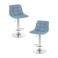 Набор 2 шт Стул барный DOBRIN TAILOR, пудрово-голубой велюр (MJ9-74)